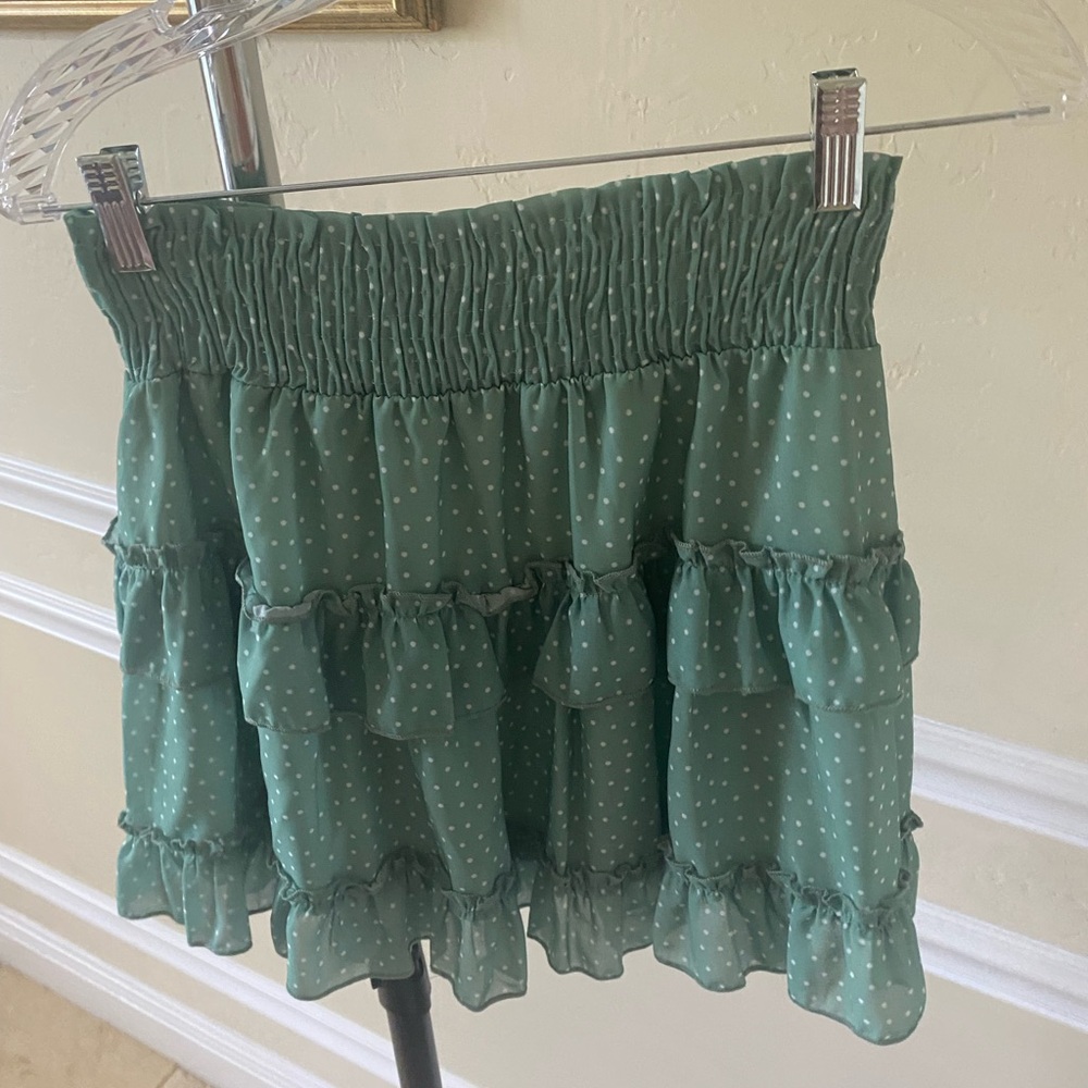 Altar’d state green polka dot skirt